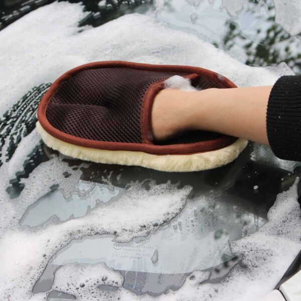 Soft Hair Car Wash Gloves Safe Microfiber Auto Cleaning Tool