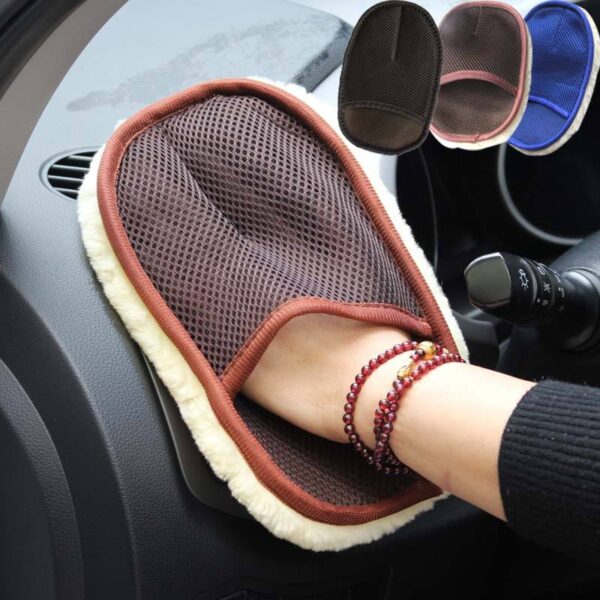 Soft Hair Car Wash Gloves Safe Microfiber Auto Cleaning Tool