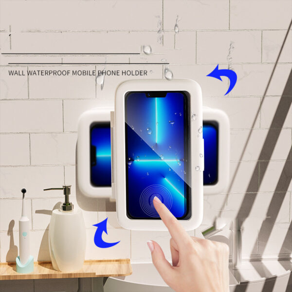 Waterproof Shower Phone Holder for Bathroom & Kitchen Hands-Free Use